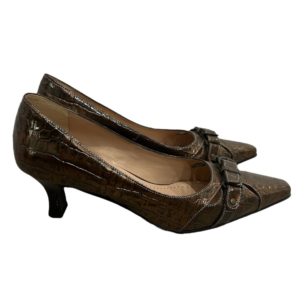 Barclay Faux Snake Skin Heels